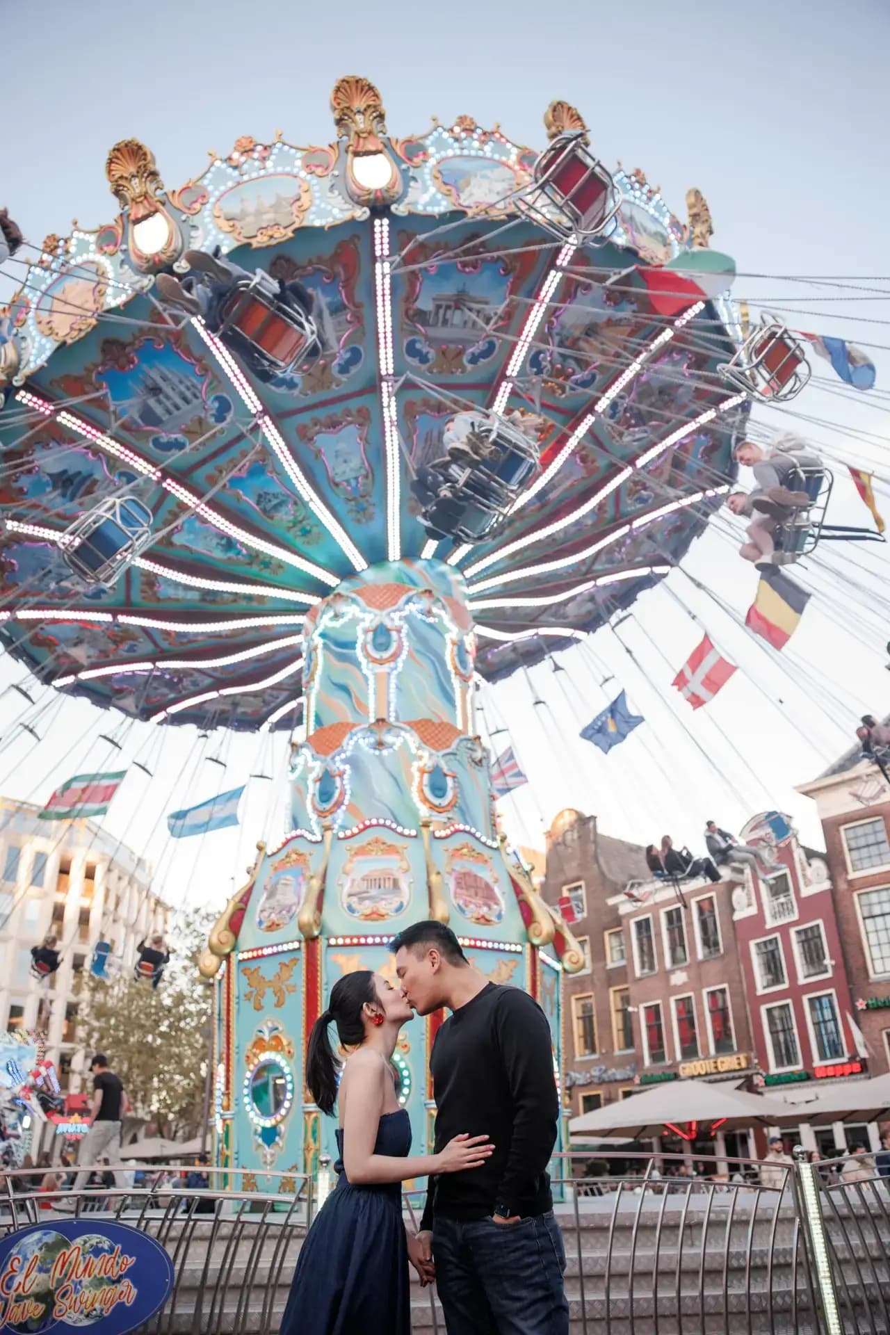 Een ontspannen wandeling door de stad werd een van hun favoriete foto's.