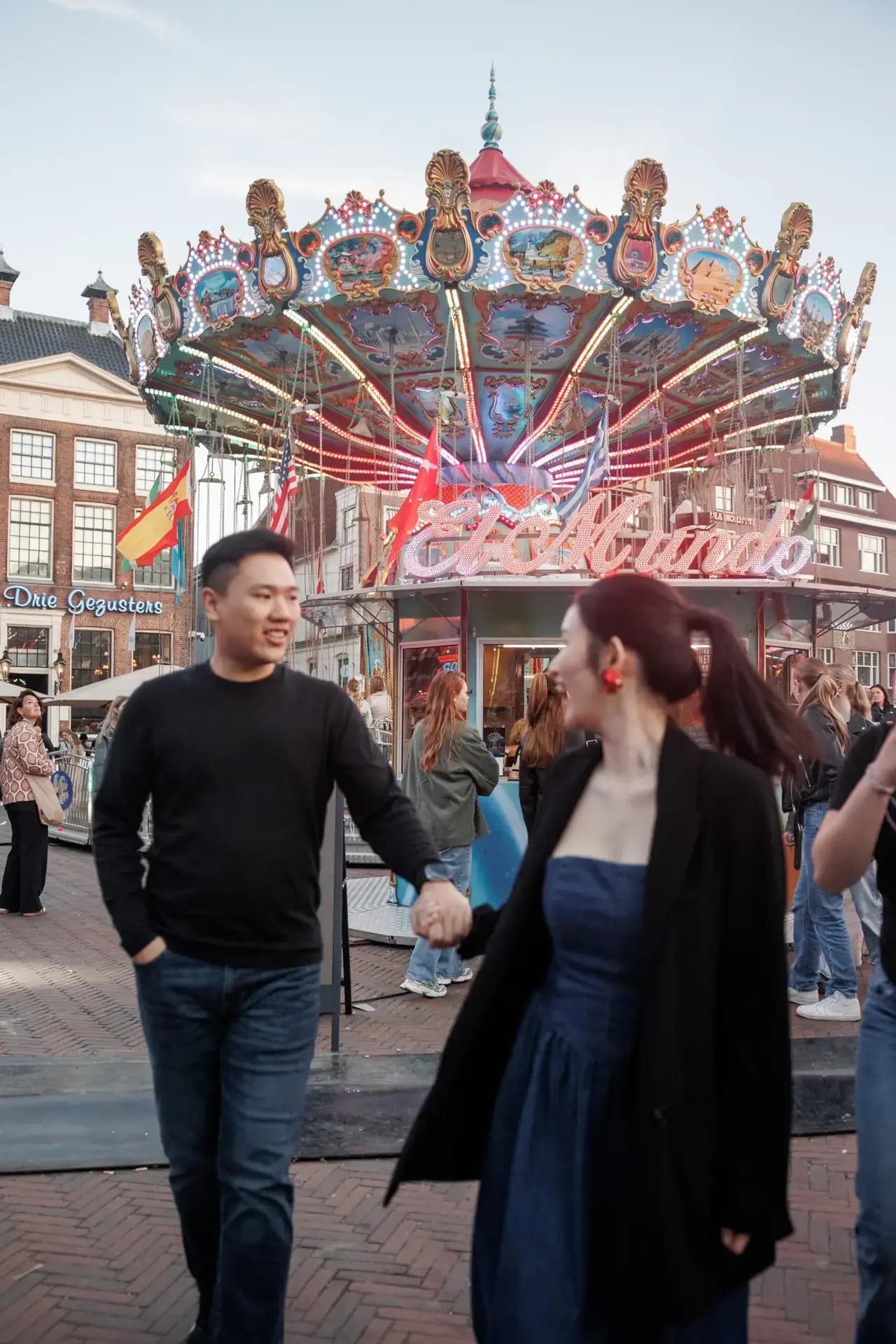 Een ontspannen wandeling door de stad werd een van hun favoriete foto's.